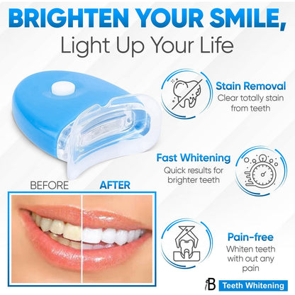 LED Laser Dents Blanchissant Lumière Bouche Plateau Détox Smile Dentaire Gel Hi