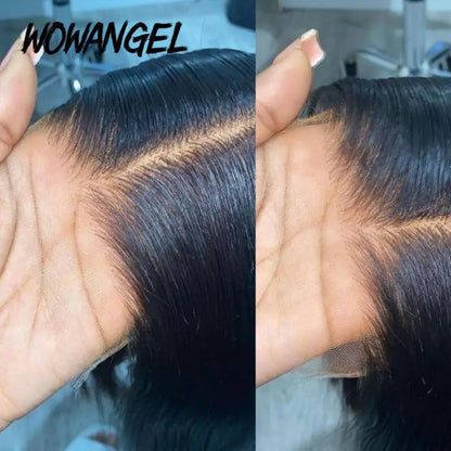 WOWANGEL 7x7/6x6/5x5 HD Lace Closure Human Hair Melt Skin Deep Part Natural Scalp Real HD Lace Closure Only Straight Virgin Hair