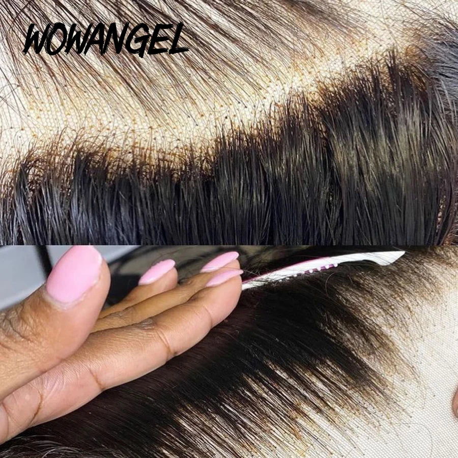 WOWANGEL 7x7/6x6/5x5 HD Lace Closure Human Hair Melt Skin Deep Part Natural Scalp Real HD Lace Closure Only Straight Virgin Hair