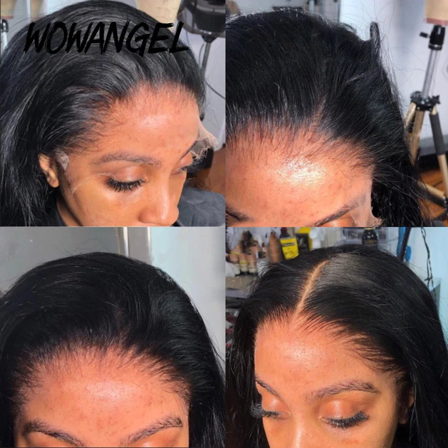 WOWANGEL 7x7/6x6/5x5 HD Lace Closure Human Hair Melt Skin Deep Part Natural Scalp Real HD Lace Closure Only Straight Virgin Hair