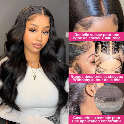 13x4 Body Wave Lace Front Human Hair Wig Women Natural Brazilian Wig 360 Lace Frontal Human Hair Wig 30 inch 180% density