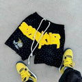 Elevate Your Summer Style with Trendy Harajuku Men’s Quick-Drying Letter-Printed Shorts!