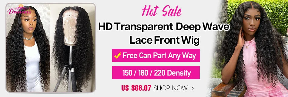 Princess Hair 13x6 HD Transparent Lace Front Human Hair Wigs For Women 13x4 Brazilian Body Wave Lace Frontal Wig With Baby Hair