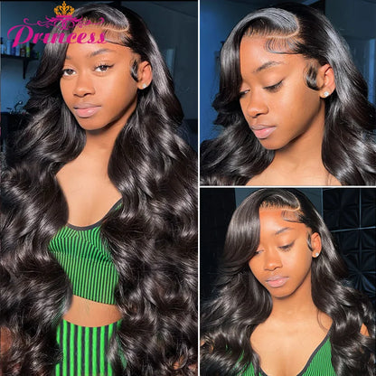 Princess Hair 13x6 HD Transparent Lace Front Human Hair Wigs For Women 13x4 Brazilian Body Wave Lace Frontal Wig With Baby Hair