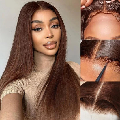 15A Super Double Drawn Wigs 6x5 Lace Frontal Human Hair Glueless Wigs Wear and Go Bone Straight Wig Pre Cut Lace Pre Plucked